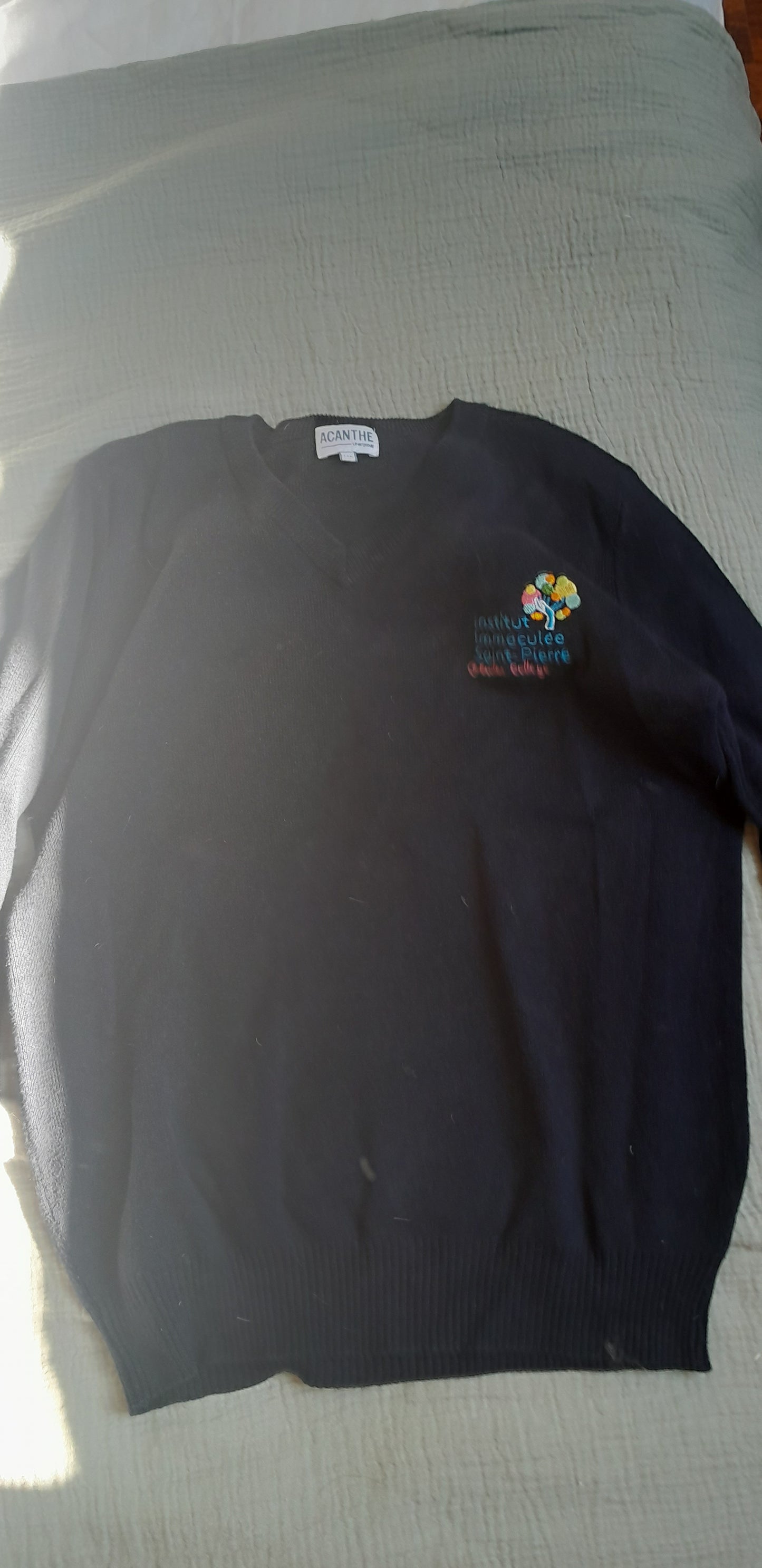 pull col V acry-coton Immaculée Saint Pierre Evreux