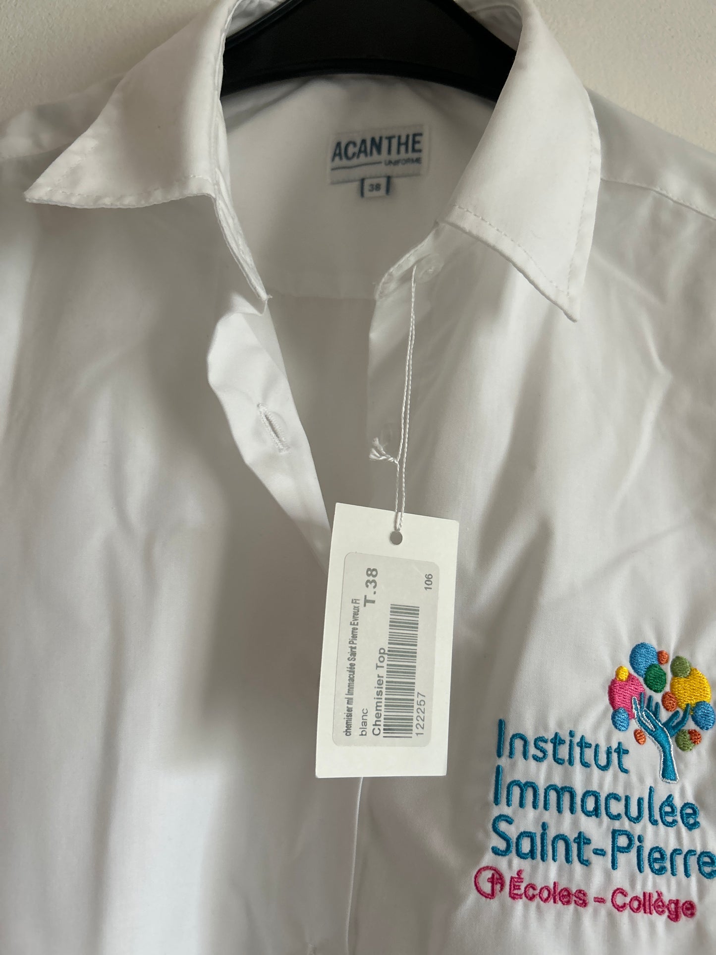 chemisier ml Immaculée Saint Pierre Evreux