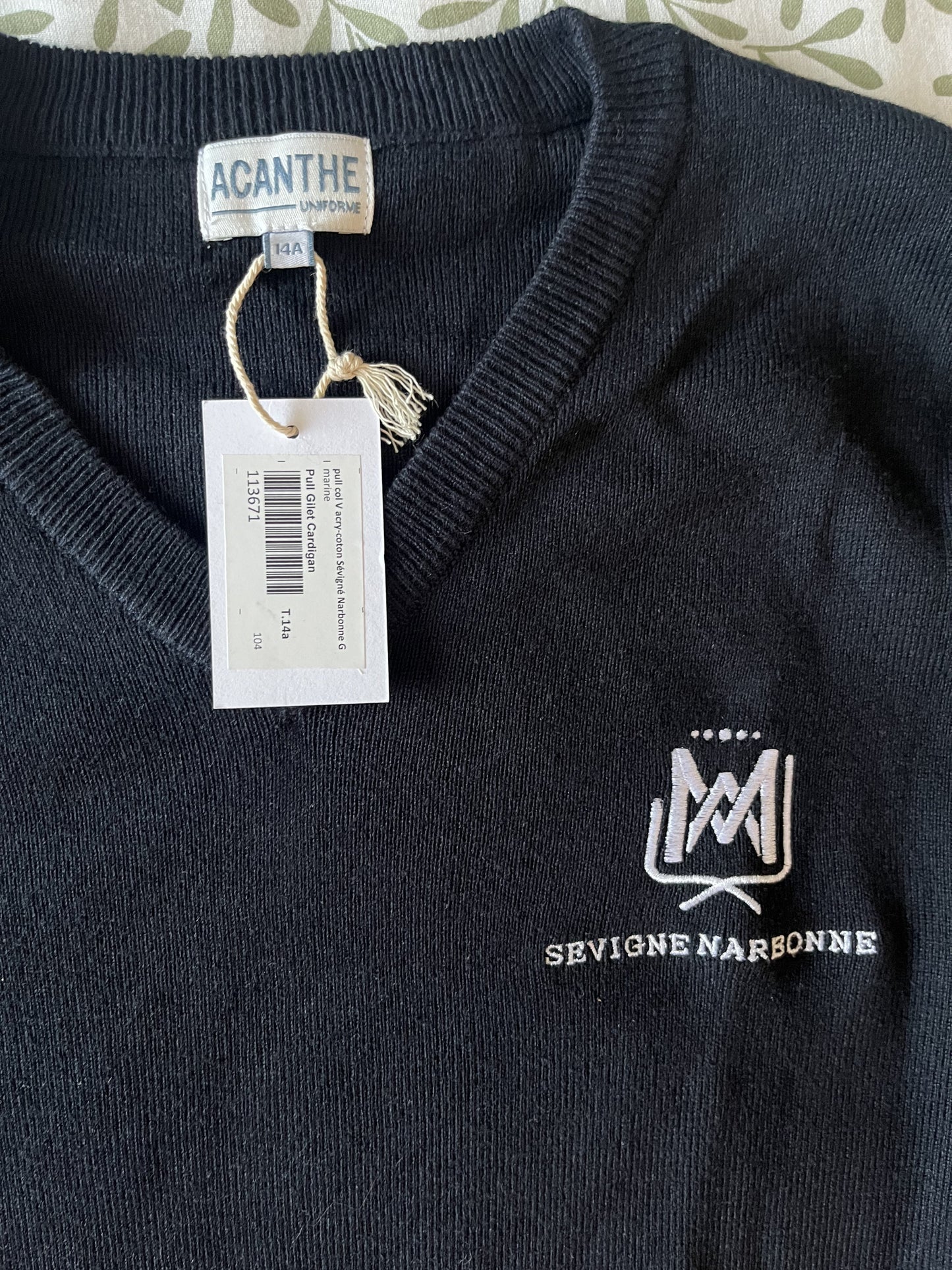 pull col V acry-coton Sévigné Narbonne