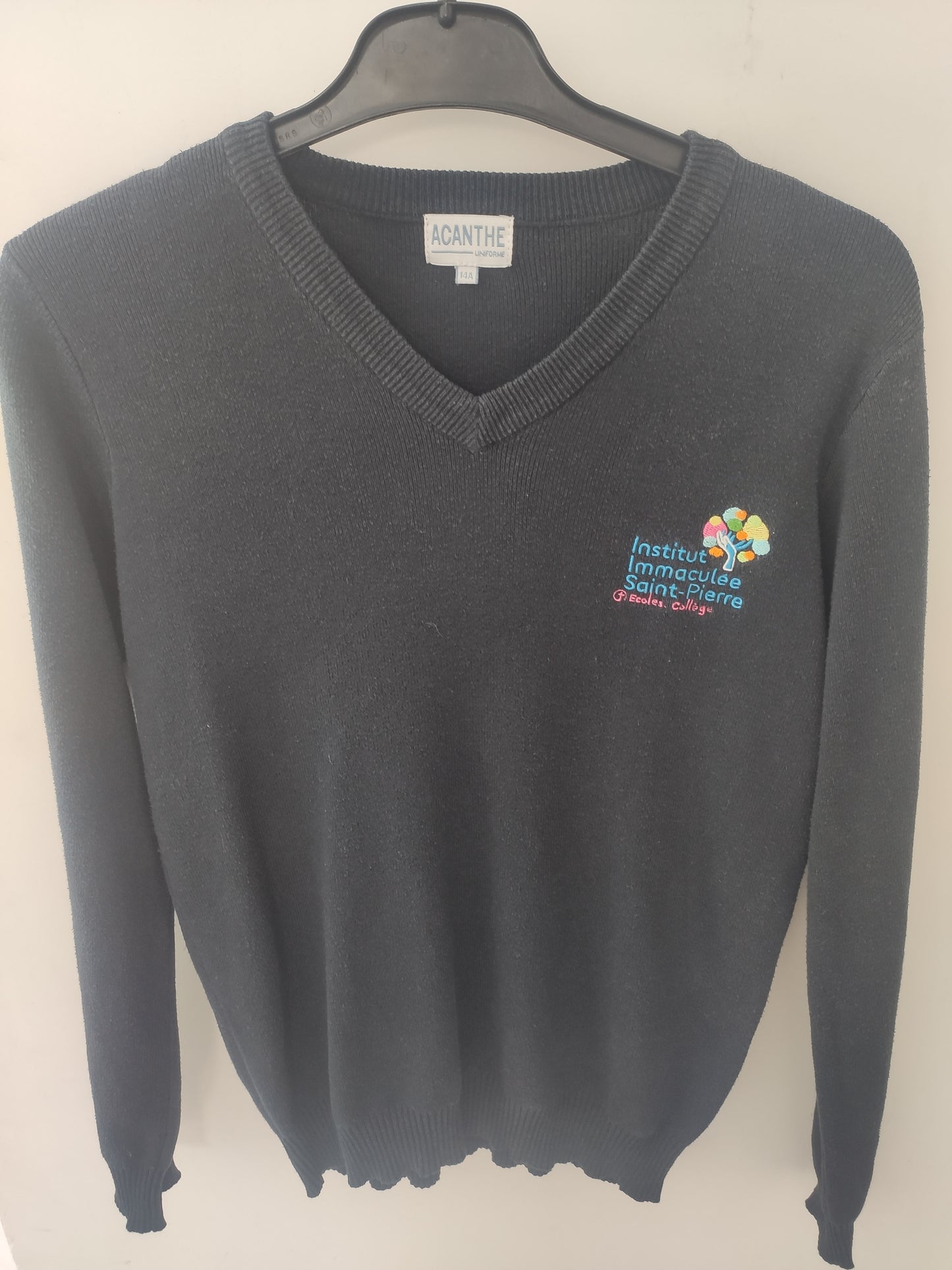 pull col V acry-coton Immaculée Saint Pierre Evreux