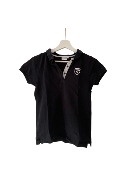 Polo noir manches courtes Servites