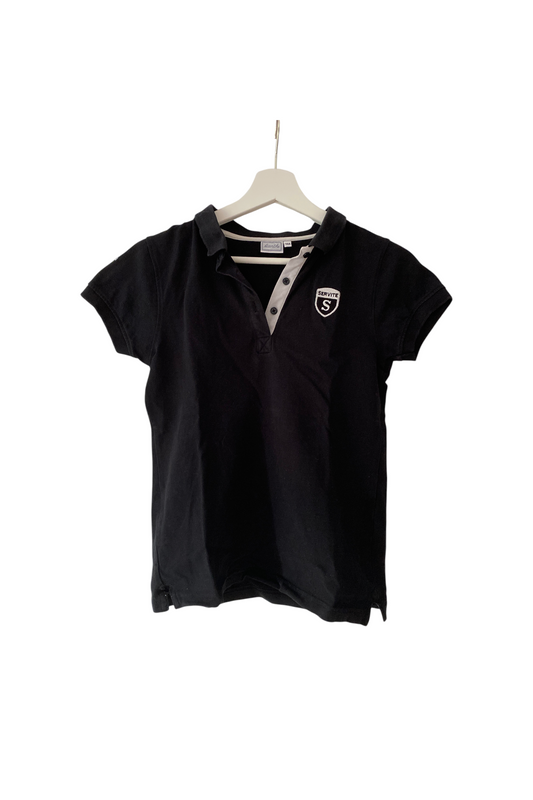 Polo noir manches courtes Servites