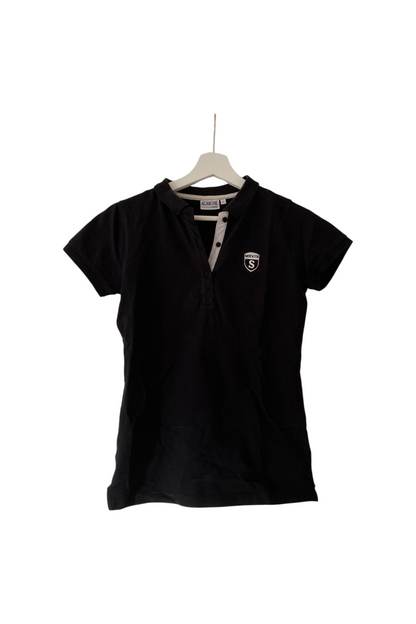 Polo noir manches courtes Servites