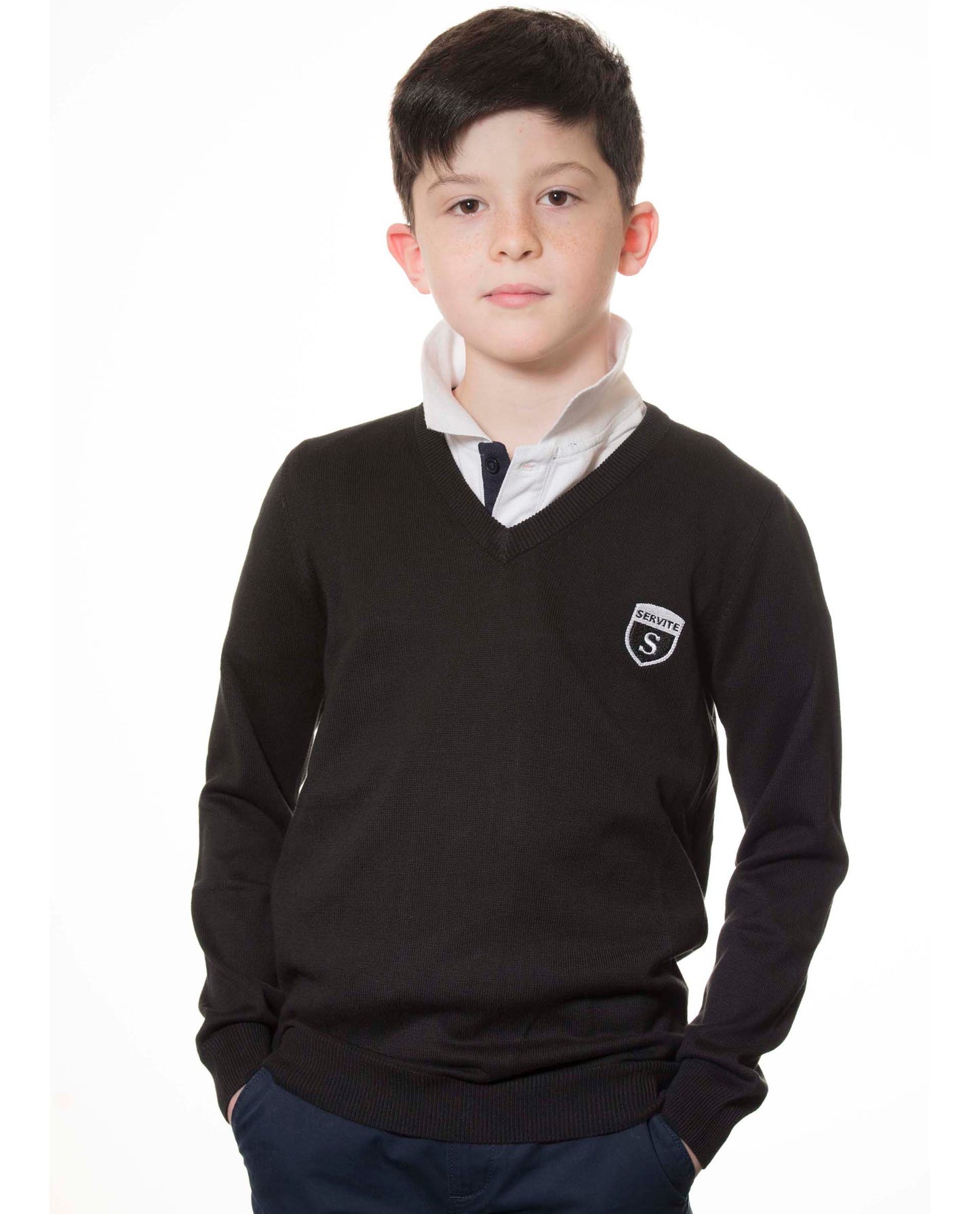 Pull V coton Servites FIN DE COLLECTION