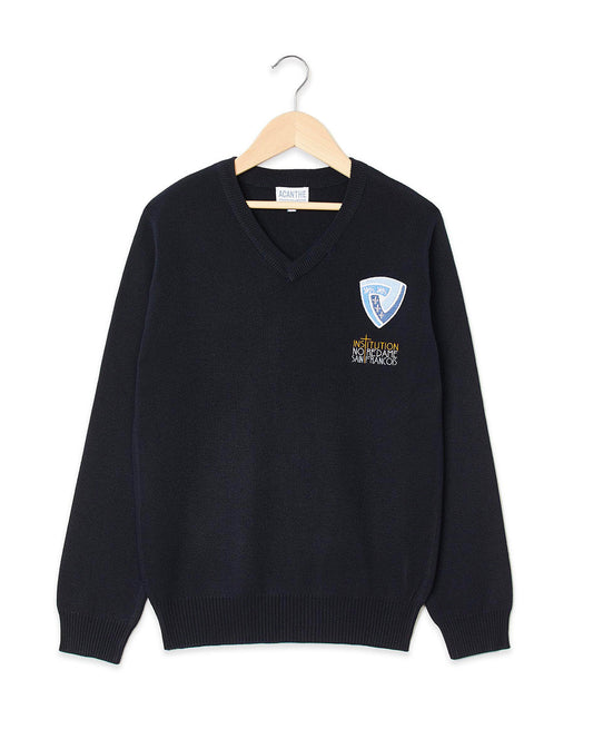 Pull col V acry-coton Notre Dame St François 10A