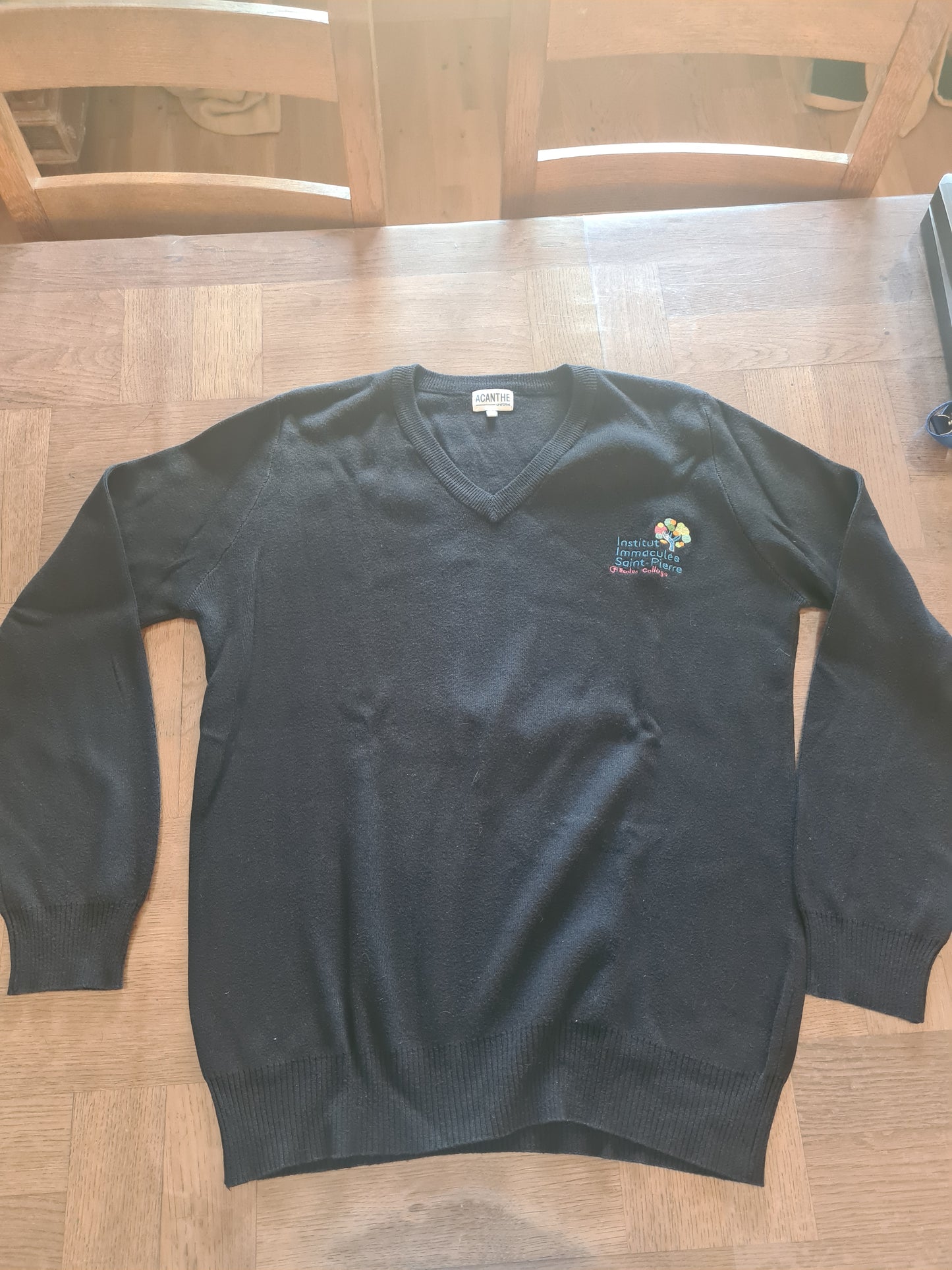 pull col V acry-coton Immaculée Saint Pierre Evreux