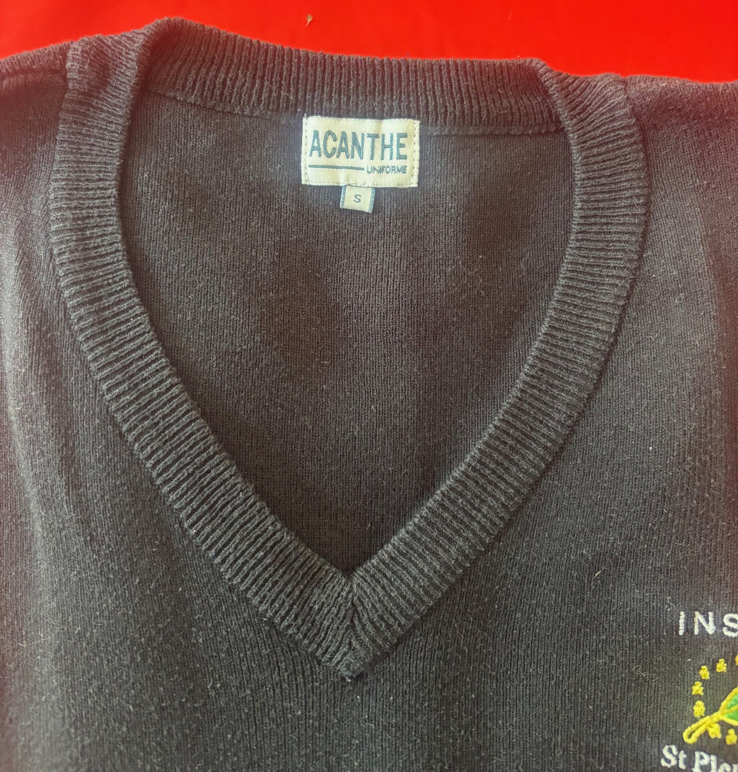 pull col V acry-coton Institut St Pierre St Paul