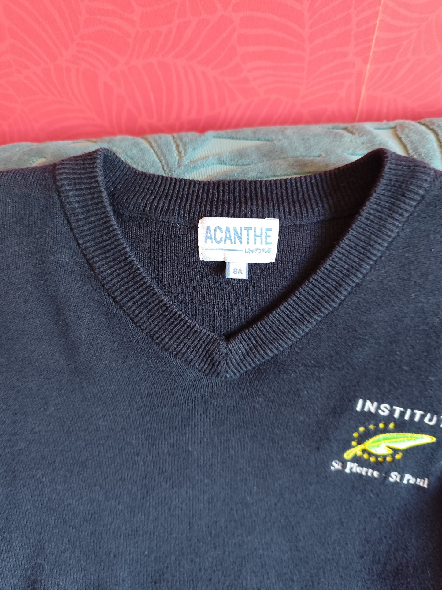 pull col V acry-coton Institut St Pierre St Paul