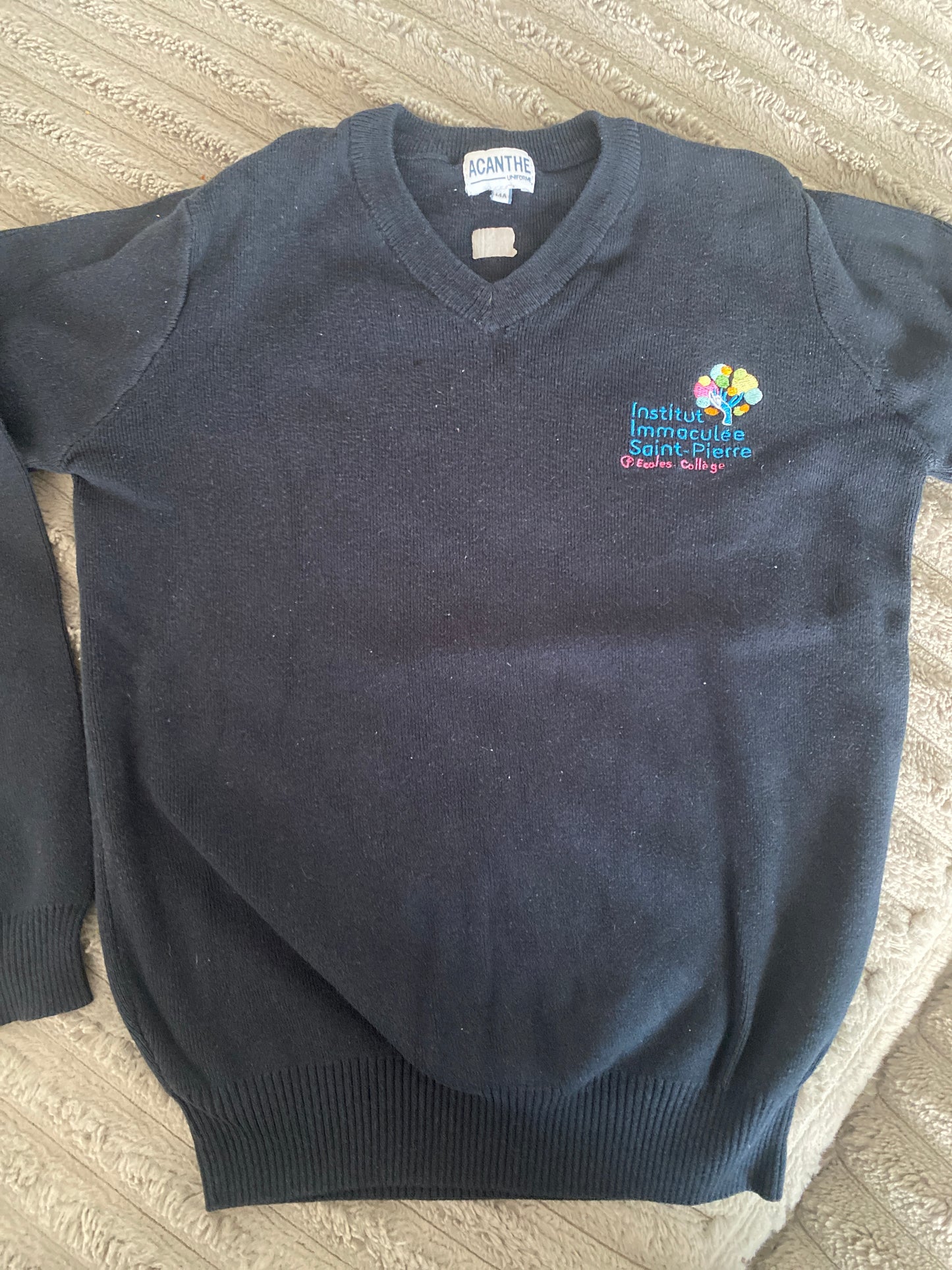 pull col V acry-coton Immaculée Saint Pierre Evreux
