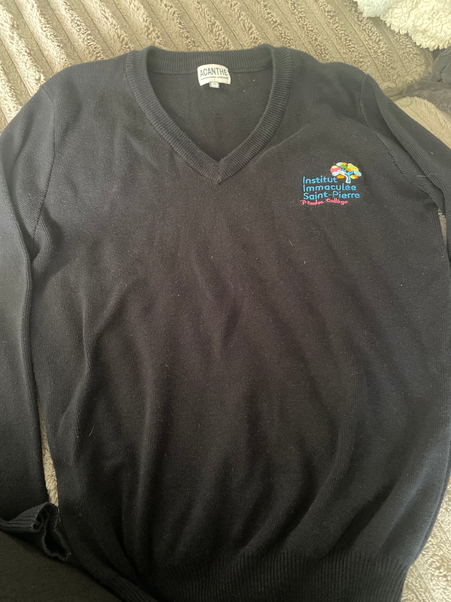 pull col V acry-coton Immaculée Saint Pierre Evreux