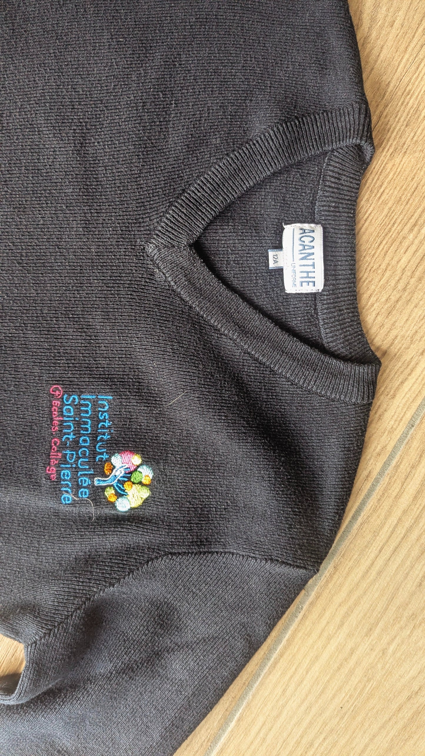 pull col V acry-coton Immaculée Saint Pierre Evreux