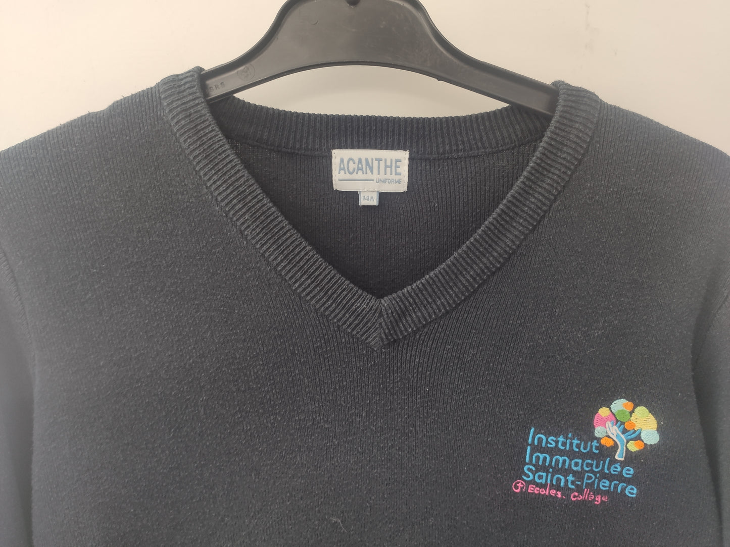pull col V acry-coton Immaculée Saint Pierre Evreux