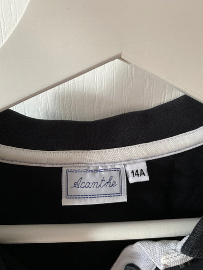 Polo noir manches courtes Servites