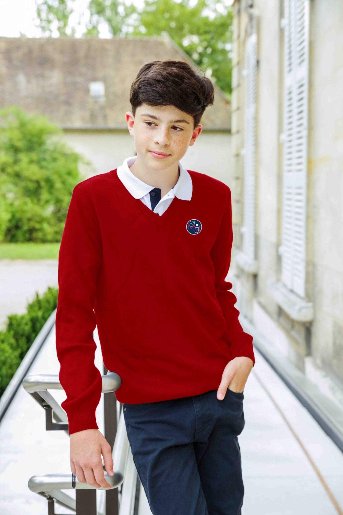 pull col V acry-coton St Joseph Château Thierry