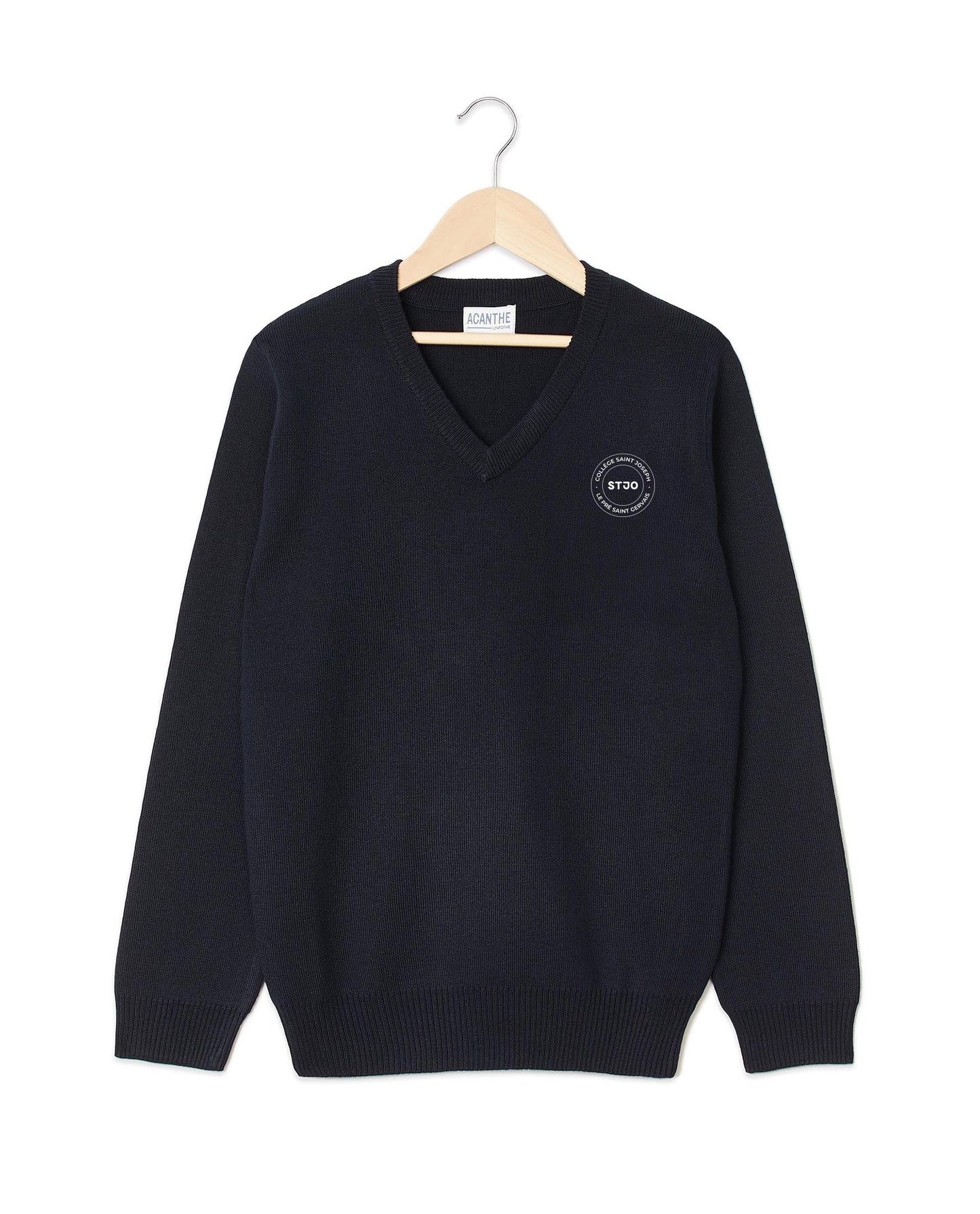 pull col V acry-coton Collège St Joseph Pré Stervais